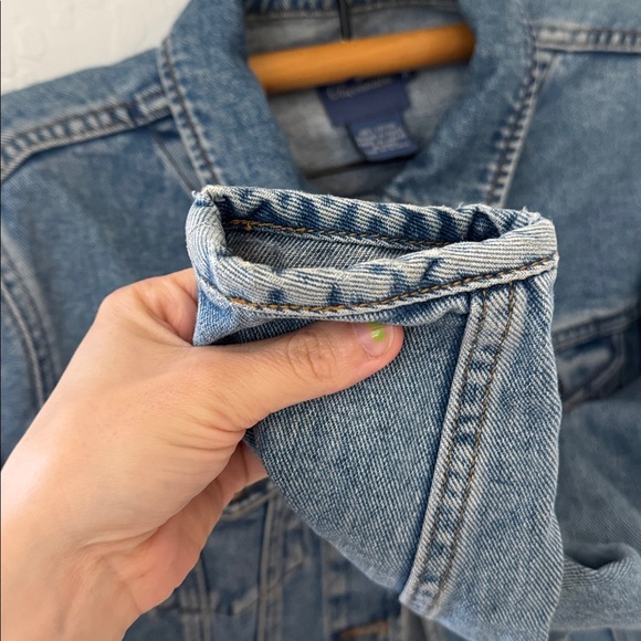 Vintage Faconnable Medium 100% Cotton Fitted Denim Jacket Light Waist Flare - Picture 4 of 9